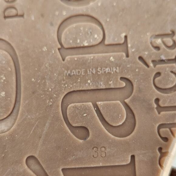 Pedro Garcia Metallic Ankle Cuff Sandals Flat Toe Loop Gladiator EU38 Rose Gold - Picture 9 of 9